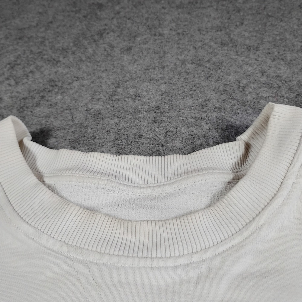 MM6 Maison Margiela White Embroidered Logo Sweatshirt Dress Short Sleeve Italy - Picture 4 of 15